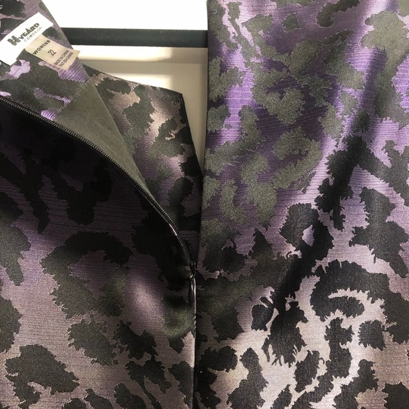 Plus Size 22 Nygard Collection Purple Black Ombre Leopard Print Satin Lined - Picture 11 of 15